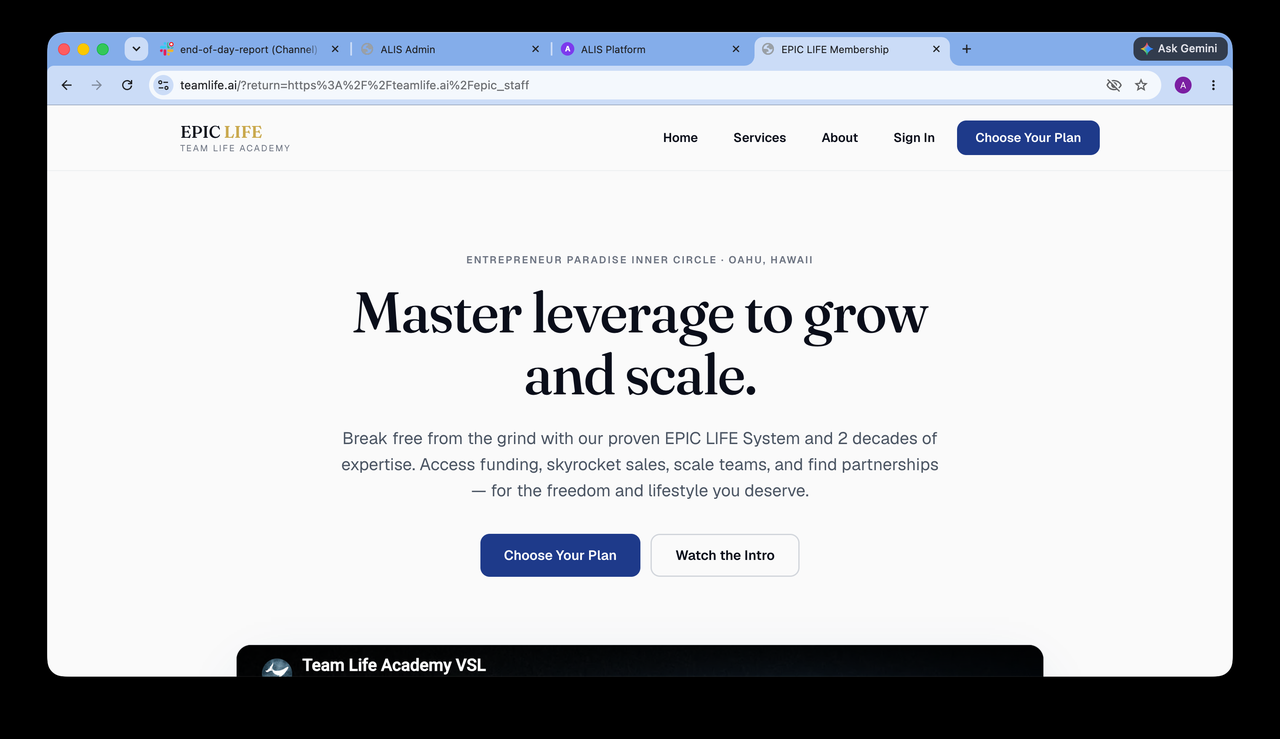 A client marketing website with booking and checkout