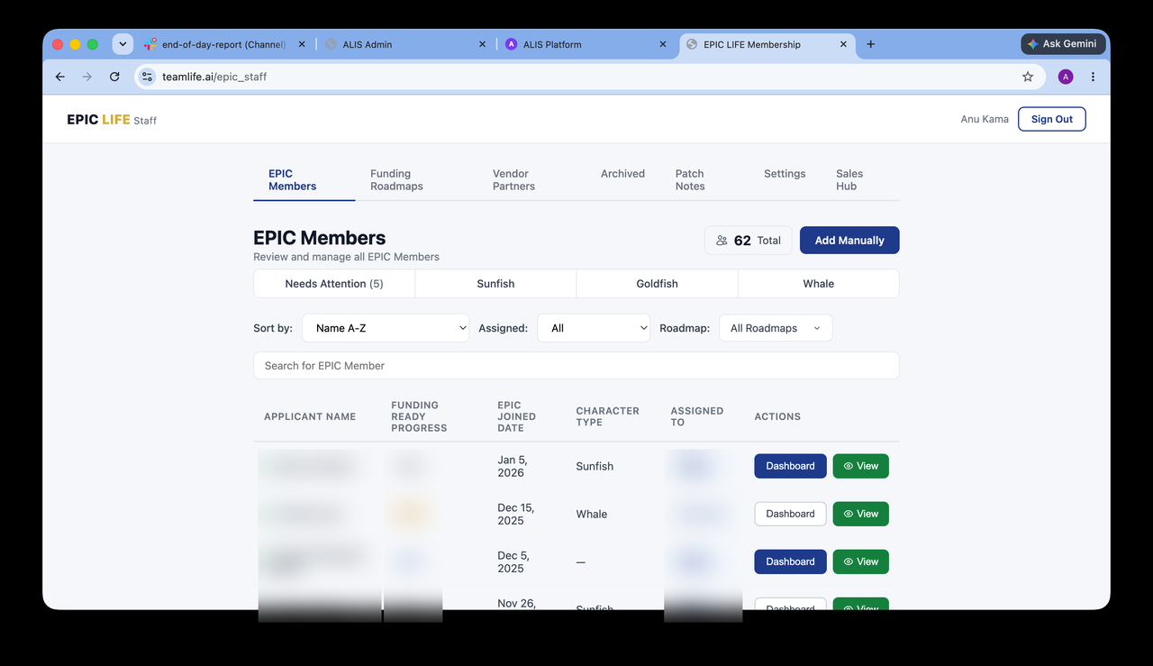 Client members portal